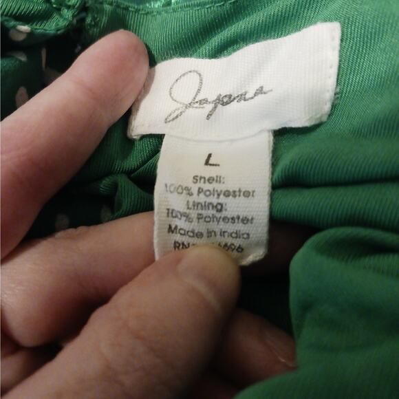 Japna Polka Dot Ruffled Tiered Wrap Dress Size L - Picture 7 of 8